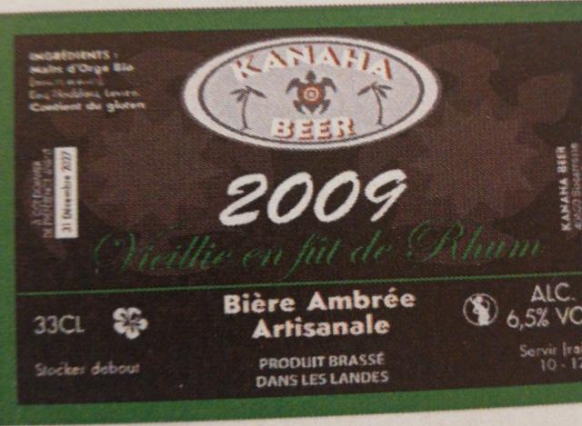 2009 6.5%, Kanaha Beer, France