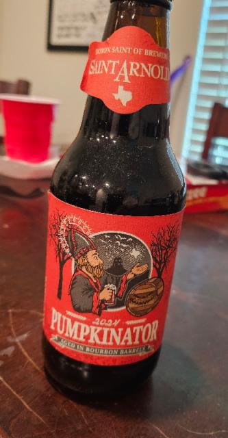 2024 Pumpkinator aged in Boubon Barrels _2 13.6%, Saint Arnold Brewing Company, United States
