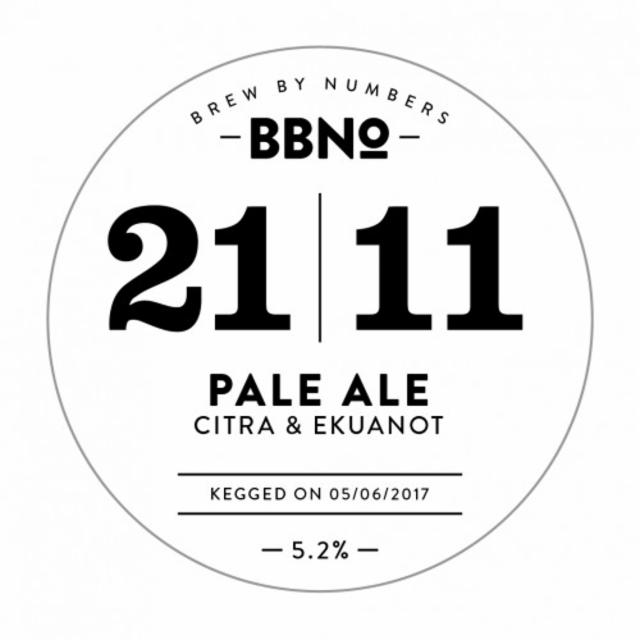 21|11 Pale Ale - Citra & Ekuanot 5.2%, Brew By Numbers, England