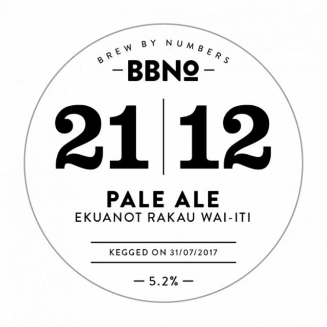 21|12 Pale Ale - Ekuanot Rakau Wai-Iti 5.2%, Brew By Numbers, England
