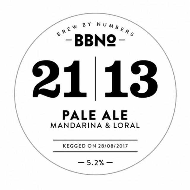 21|13 Pale Ale - Mandarina & Loral 5.2%, Brew By Numbers, England