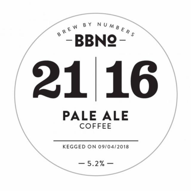 21|16 Pale Ale - Coffee 5.2%, Brew By Numbers, England