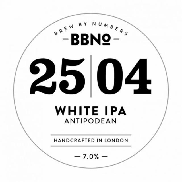 25|04 White IPA - Antipodean 7.0%, Brew By Numbers, England