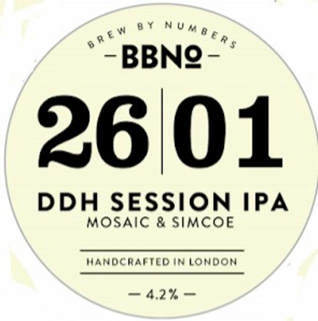 26|01 DDH Session IPA - Mosaic & Simcoe 4.2%, Brew By Numbers, England