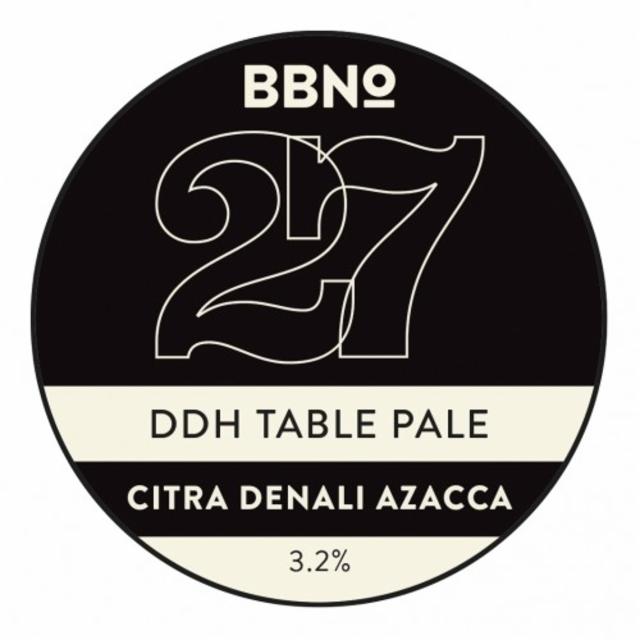 27 DDH Table Pale - Citra Denali Azacca 3.2%, Brew By Numbers, England