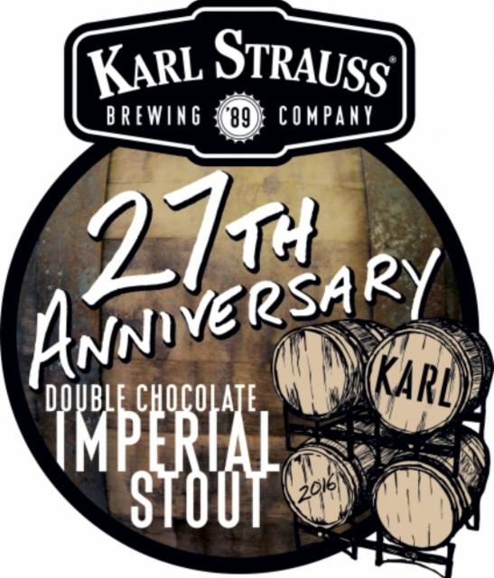27th Anniversary Double Chocolate Imperial Stout 13.0%, Karl Strauss Brewing Company, United States