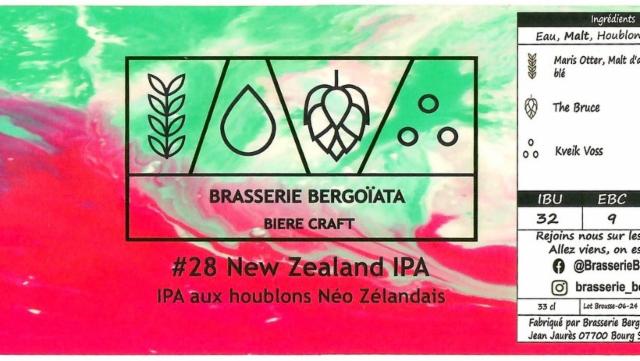 #28 New Zealand IPA, Brasserie Bergoïata