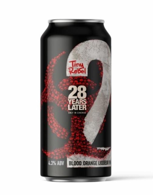 28 Years Later - Blood Orange Liqueur IPA 4.3%, Tiny Rebel Brewing, Wales