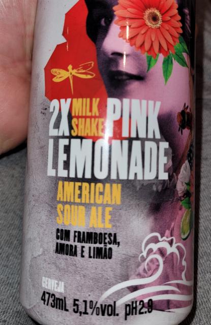 2× milkshake pink lemonade american sour ale 5.1%, Cervejaria Dádiva, Brazil
