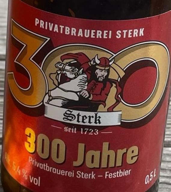 300 Jahre Festbier 5.6%, Privatbrauerei Sterk, Germany