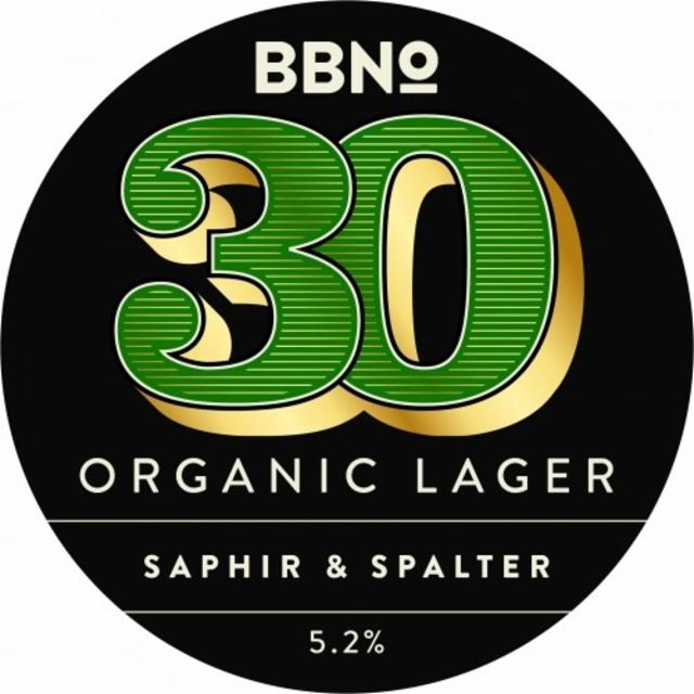 30 Organic Lager - Saphir & Spalter 5.2%, Brew By Numbers, England