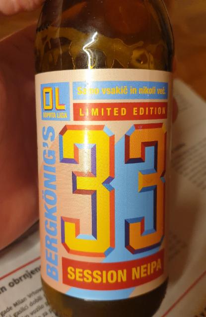 33 session neipa 4.5%, Tektonik Craft Brewery | Tektonik Kraft Pivovarna, Slovenia