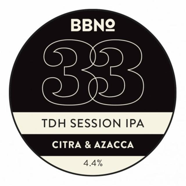 33 TDH Session IPA - Citra & Azacca 4.4%, Brew By Numbers, England