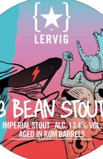 3 Bean Stout Aged In Rum Barrels (2020) 12.5%, Lervig Aktiebryggeri, Norway