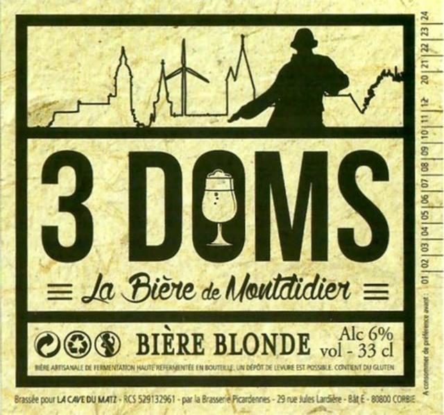 3 Doms 6.0%, Brasserie Artisanale Picardennes, France