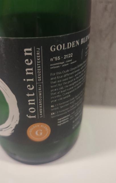 3 Fonteinen golden blend (Season 21|22) Blend no.55 7.6%, Brouwerij 3 Fonteinen, Belgium