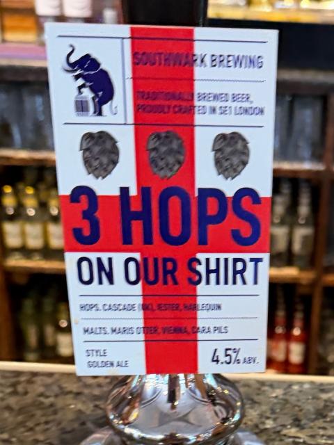 3 Hops On Our Shirt 4.5%, Southwark Brewing, England