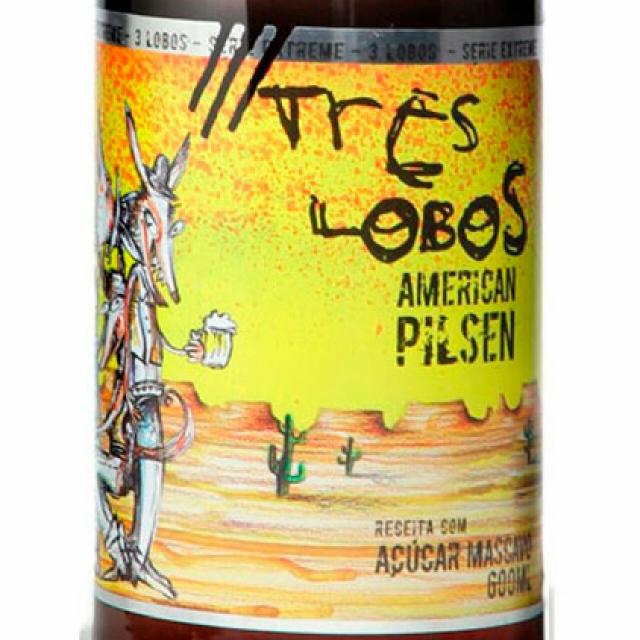 3 Lobos American Pilsner 4.7%, Cervejaria Backer, Brazil