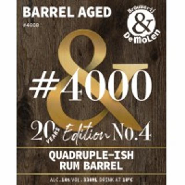 #4000 20 Years Edition N°4 14.0%, Brouwerij de Molen, Netherlands