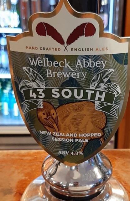 43 Degrees South 4.3%, Welbeck Abbey Brewery, England
