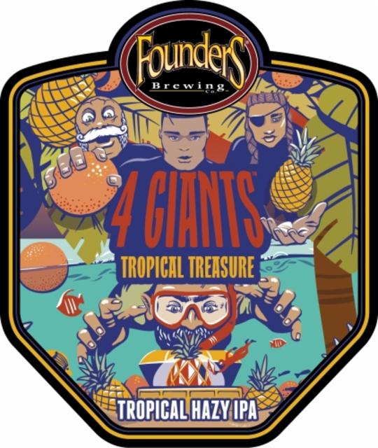 4 Giants Tropical Treasure 7.5%, Founders Brewing Company, United States
