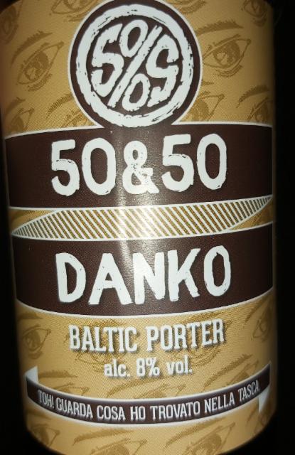 50&50 Danko Baltic Porter 8.0%, 50&50 Craft Brewers, Italy