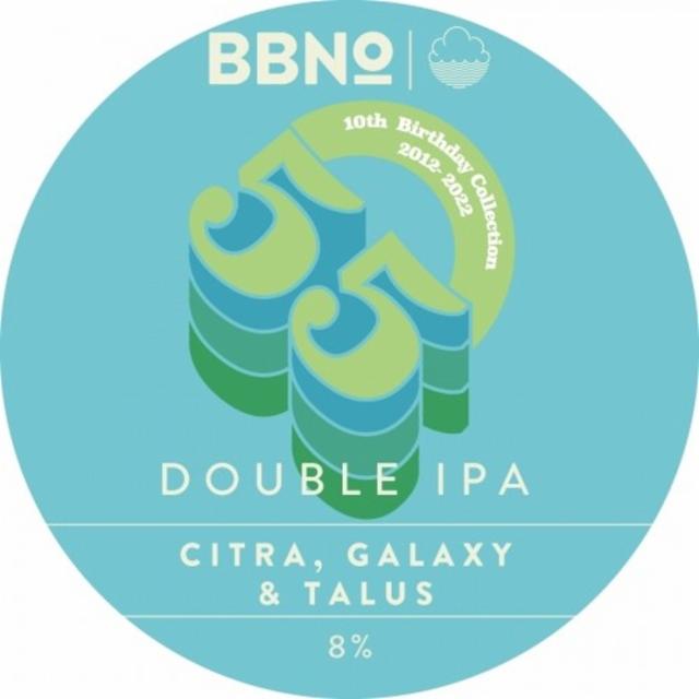 55 Double IPA - Citra, Galaxy & Talus - 10th Birthday Edition 8.0%, Brew By Numbers, England