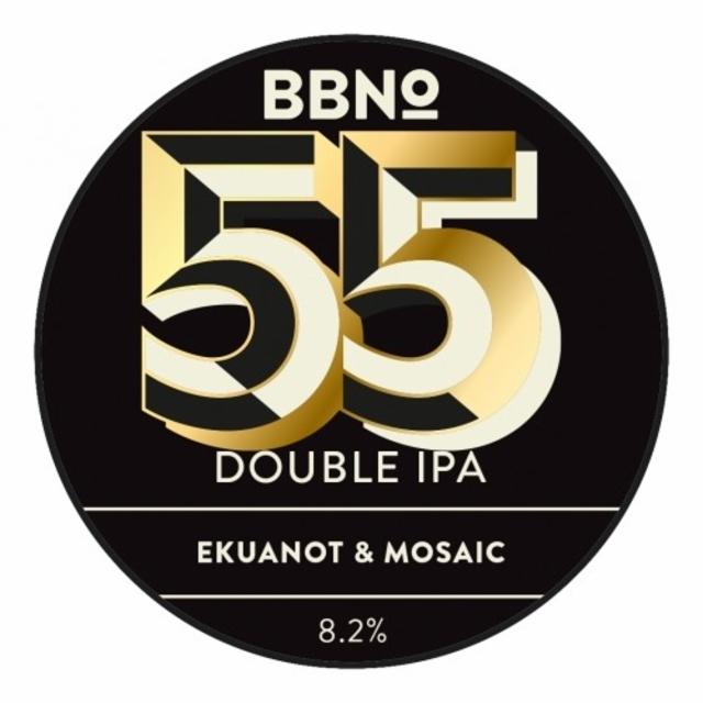 55 Double IPA - Ekuanot & Mosaic 8.2%, Brew By Numbers, England