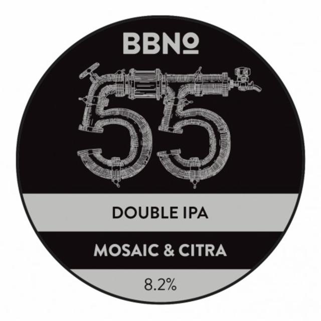 55 Double IPA - Mosaic & Citra 8.2%, Brew By Numbers, England