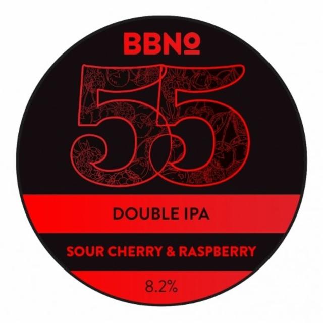 55 Double IPA - Sour Cherry & Raspberry 8.2%, Brew By Numbers, England