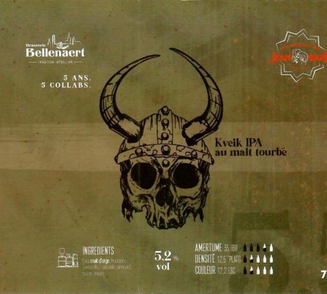 5 Ans. 5 Collabs. - Kveik IPA Au Malt Tourbé 5.2%, Brasserie Bellenaert, France