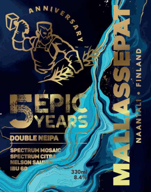 5 Epic Years 8.4%, Mallassepät, Finland