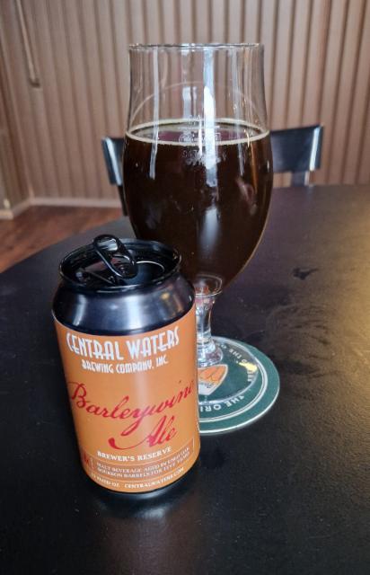 5 year aged Brewer's reserve bourbon barley wine, Central Waters Brewing Company