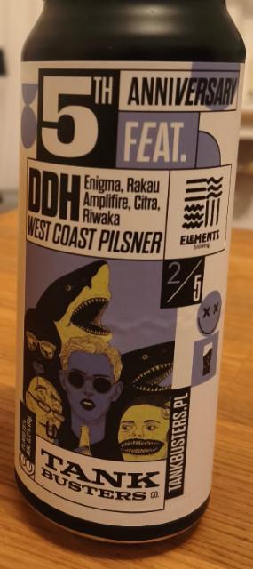 5th anniversary 2/5 elements ddh west coast pilsener 6.2%, TankBusters.Co, Poland