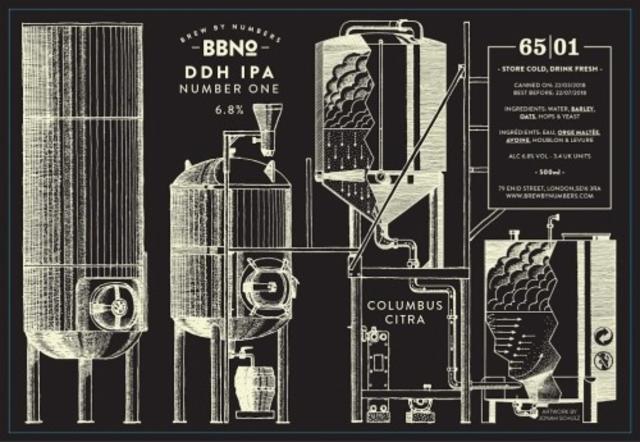 65|01 DDH IPA Number One 6.8%, Brew By Numbers, England