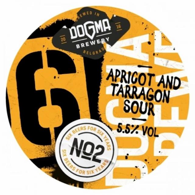 6th Anniversary N°2 Apricot & Tarragon Sour 5.5%, Dogma Brewery, Serbia