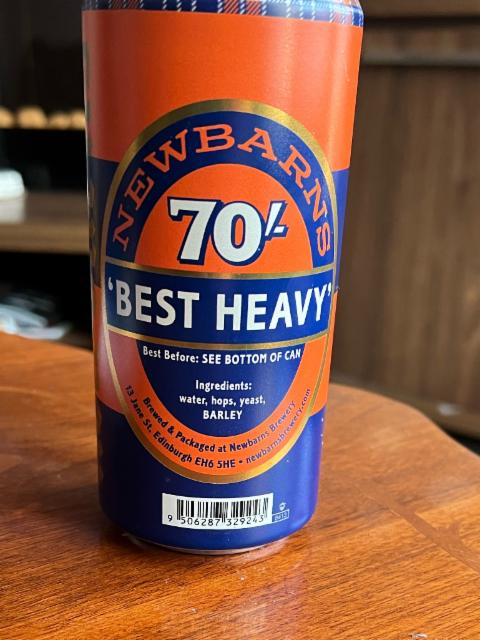70/- Best Heavy 4.2%, Newbarns Brewery, Scotland