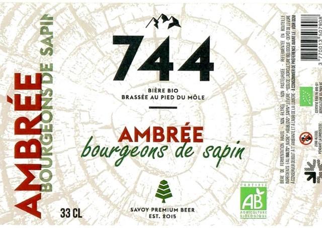 744 Ambrée Bourgeons De Sapin 5.8%, La Brasserie 744, France