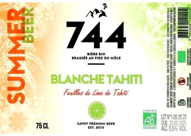 744 Blanche Tahiti 5.5%, La Brasserie 744, France