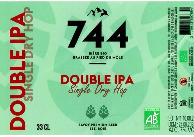 744 Double IPA 7.0%, La Brasserie 744, France
