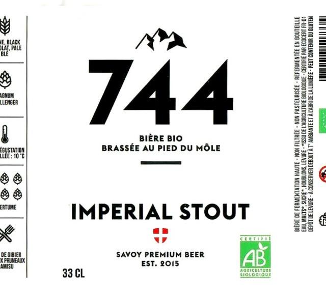 744 Imperial Stout 8.0%, La Brasserie 744, France