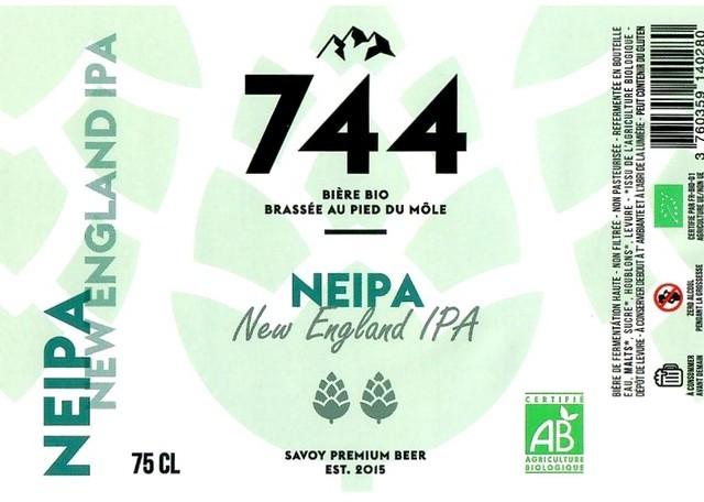 744 NEIPA 5.0%, La Brasserie 744, France