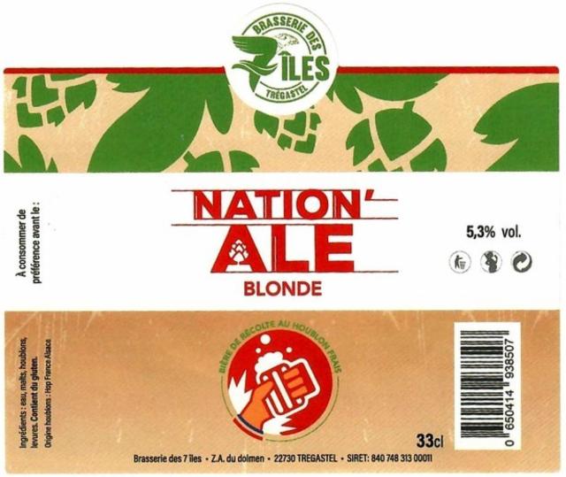 7 Îles Nation'Ale 5.3%, Brasserie Des 7 Îles, France