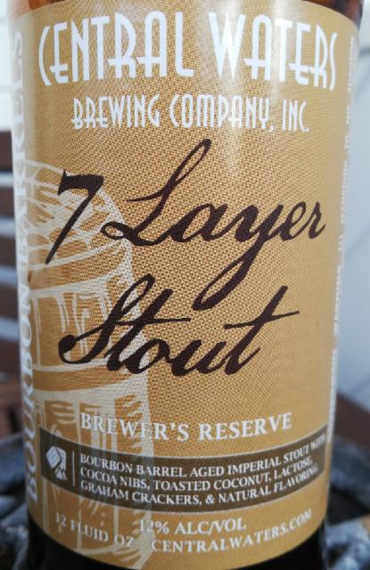 7 Layer Stout (2022) 12.0%, Central Waters Brewing Company, United States