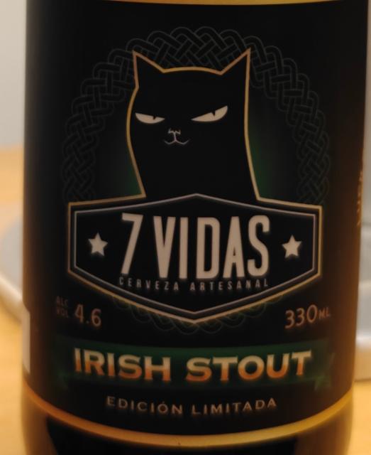 7 Vidas Irish Stout, Cerveza 7 Vidas