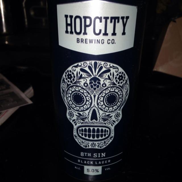 8th Sin Black Lager 5.0%, Hop City Brewing Company (Moosehead), Canada