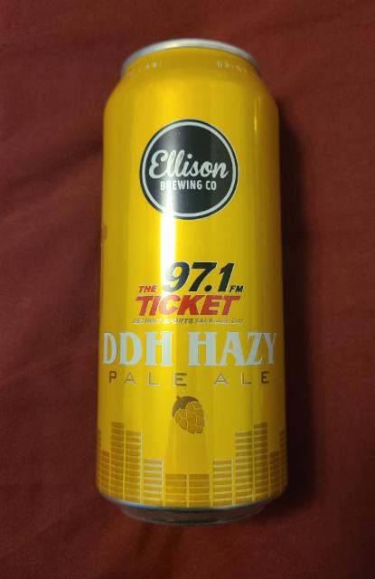 97.1 The Ticket DDH Hazy Pale Ale 5.7%, Ellison Brewery + Spirits, United States