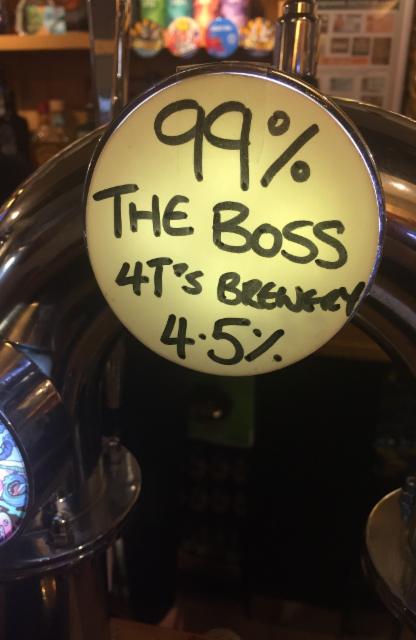 99 Percent The Boss 4.5%, 4T's Brewery, England