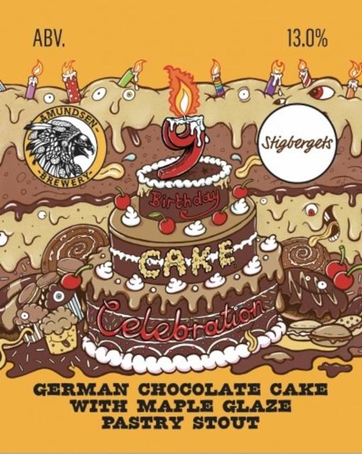 9th Birthday Cake Celebration - German Chocolate Cake With Maple Frosting 13.0%, Amundsen Bryggeri, Norway