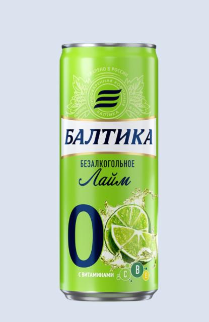 Baltika 0 Non-Alcoholic Laim / Балтика 0 Безалкогольное Лайм 0.5%, Baltika Brewery / Пивоваренная компания Балтика, Russia